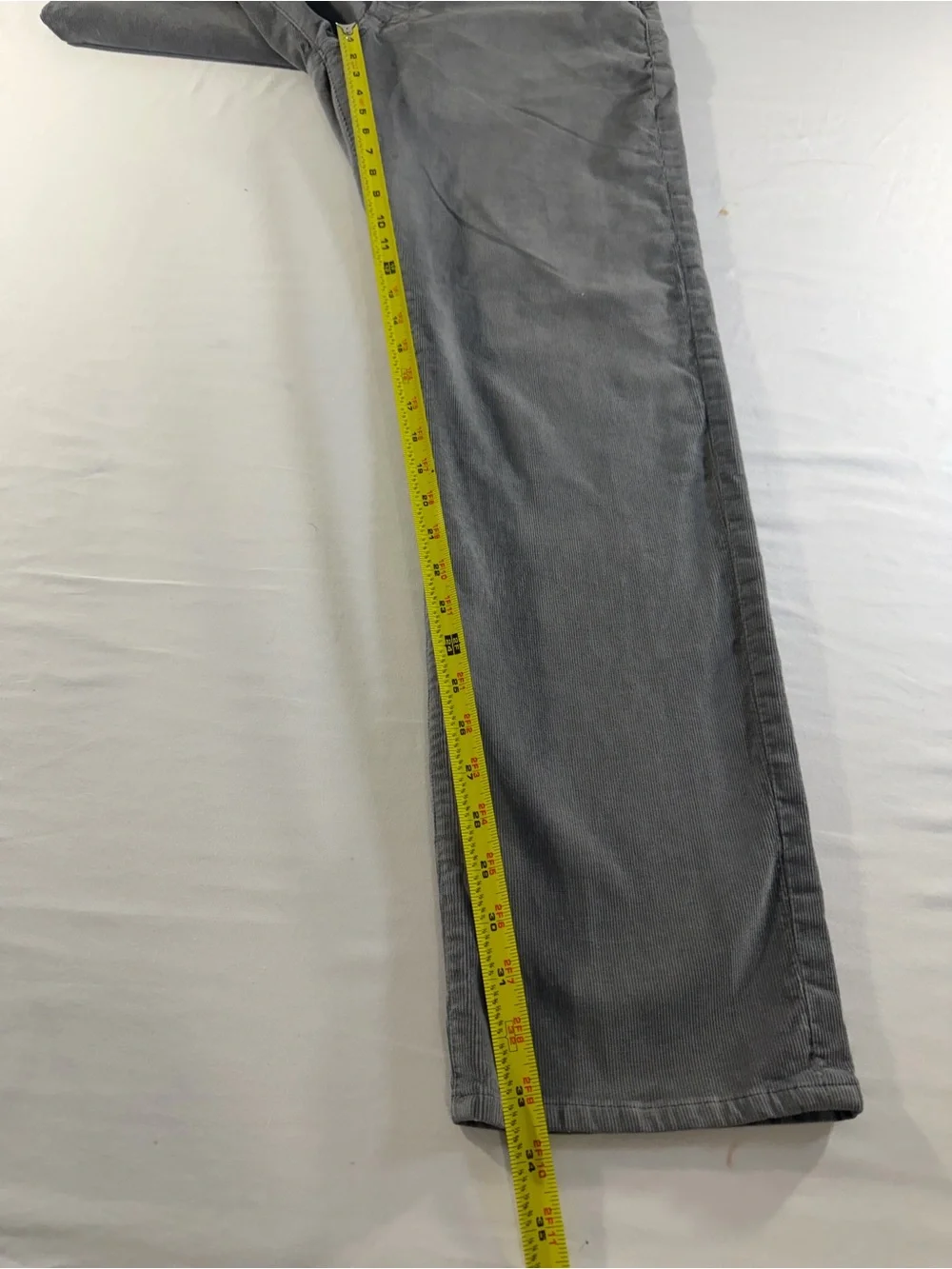 Lucky Brand 121 Slim Gray Corduroy Pants 34x32 Stretch Cord